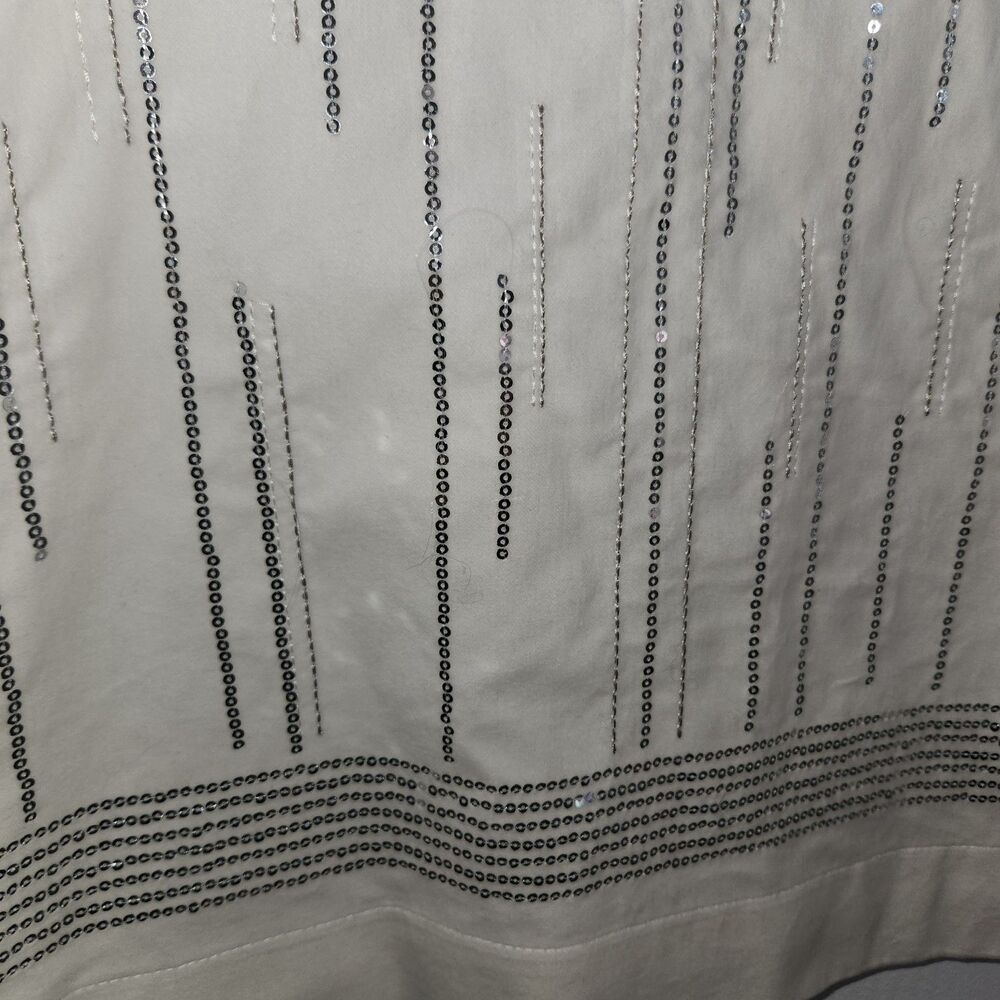 The Children's Place Ivory Sequined Sleeveless Velvet Holiday Dress Size 14 NWT - Picture 3 of 9